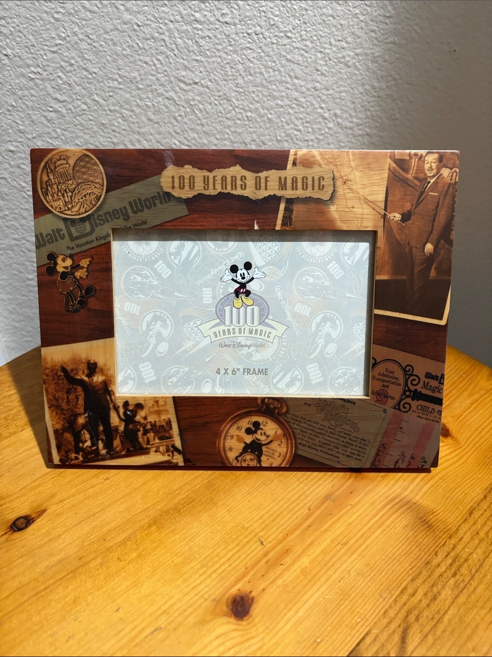 Disney 100 Years of Magic Vintage Collage Brown Frame